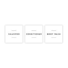Set of 3 Labels - Shampoo