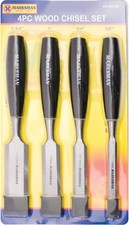 4 Piece Wood Chisel Set Chrome
