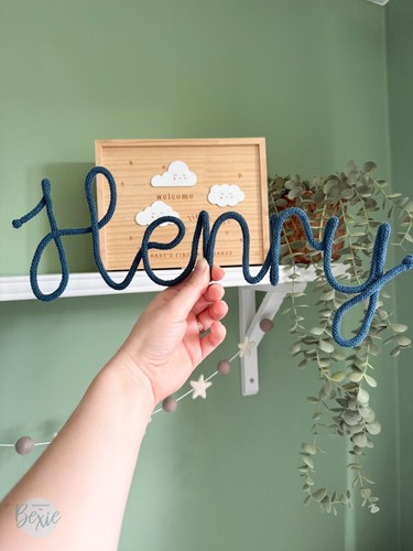 Personalised knitted name sign - personalised,