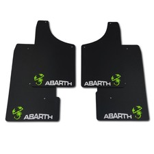 rallyflapZ | Mud Flaps & Fixings ABARTH 500 595 695 Black MSA 4mm PVC *S L-LG&W