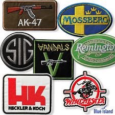 Firearms Iron On  Sew On Embroidered Patch