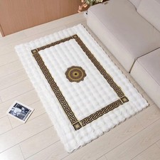 Natural Faux RABBIT FUR Rug