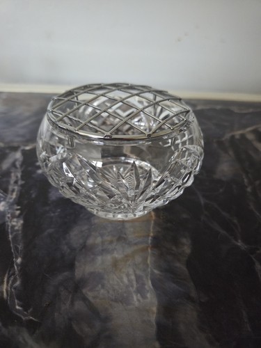 Small tudor crystal rose bowl - small,