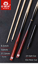 Omin 57" Blood Sandalwood Ash Wood Billiard Snooker Cue Stick 9.5/10/11.5mm Set