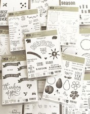 Stampin' Up Photopolymer Stamp Set  Choose Design, Sentiments, Card Making Craft