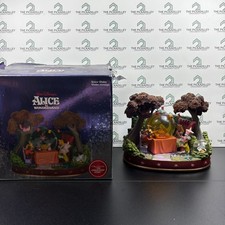Disney Alice in Wonderland Musical Snow Globe Mad Hatter Tea Party Rare
