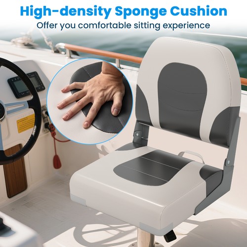 Boat seat upholstered - upholstered, folding