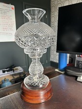LARGE WATERFORD CRYSTAL INISHMAAN  LAMP ON STAND