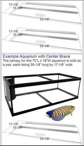 Glass aquarium canopy - glass, for