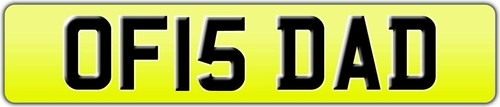 Initials dad number plate - initials,