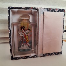 Oriental reverse painted