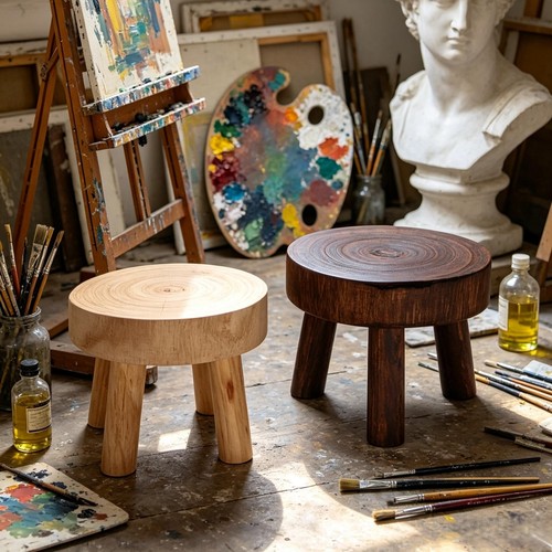 Wooden plant stand - stand, pot