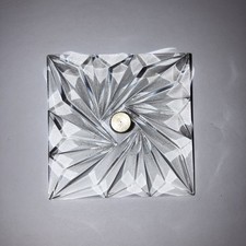 Vintage Cut Glass Square x1