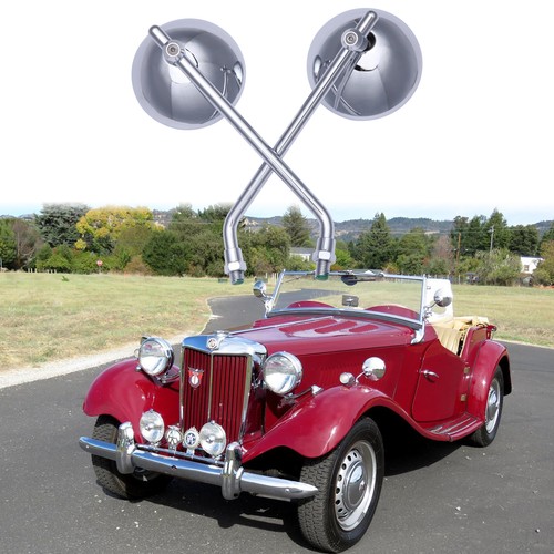 Chrome round rear view - round,