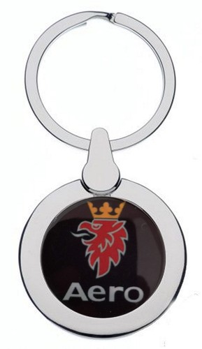 Saab aero chrome keyring - saab,