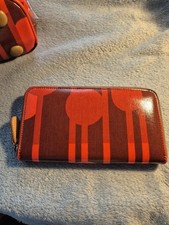 Orla Kiely Women's Purse Wallet Reflected Trees Red.  Brand New With Tags