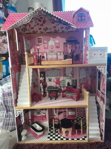 Wooden dolls house - wooden,