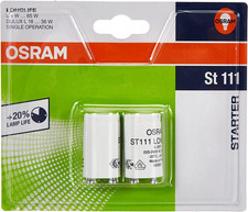 OSRAM Starter 111 Long-Life Fluorescent Tube Starter Pack of 2 Energy Class G