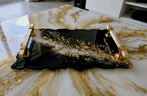 Handmade black gold resin - handmade,