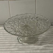 Pressed Glass Pedestal Cake