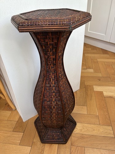 Large woven rattan - woven, jardiniere