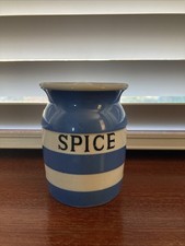 T G Green Cornishware Spice Jar