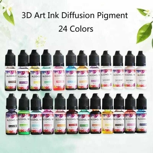 24pc kit alcohol ink - alcohol,