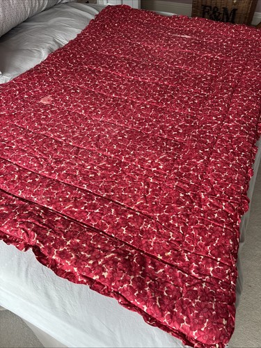 Vintage eiderdown quilt floral - eiderdown,
