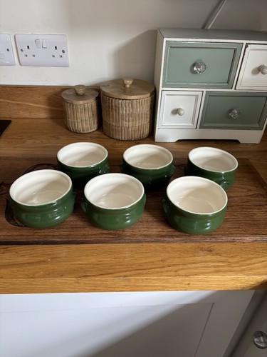 Vintage green soup bowls - vintage,