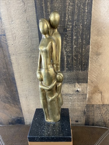 Vintage abstract art brass - vintage,