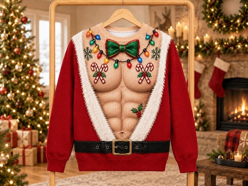 Funny muscle ugly - ugly, christmas