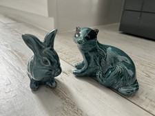 POOLE BLUE GLAZED BADGER &