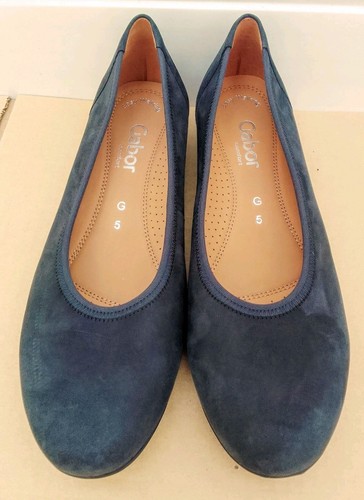 Gabor size navy - 5, suede