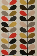 Designer Orla Kiely Multi Stem Tomato Cotton Curtain Upholstery Craft Fabric