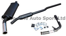 Classic Mini Twin Box 1.75" Big Bore Std Exit Exhaust System inc D/Pipe +Fit kit