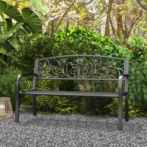 Outsunny metal garden bench - outsunny,