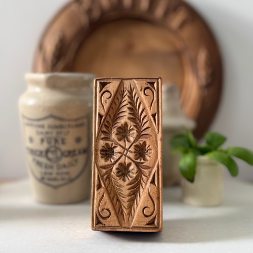 Antique treen rectangular - treen,