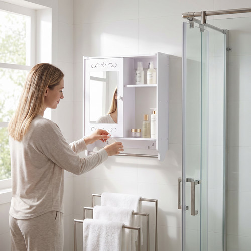 Bathroom wall mounted storage - mounted,