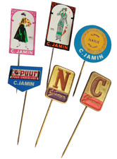 6 Dutch stick pins C Jamin