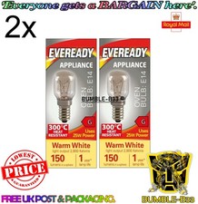 2 x Eveready Oven Bulb 300°C