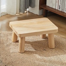 Wood Color Step Stool Low Stool Small Bench Adults Kids Footstool Change Shoe ﻿