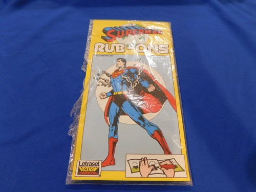 Superman rub ons vintage - rub-ons, 1977