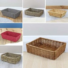 Wicker Hamper Basket Empty Gift Tray Storage Wedding Birthday Christmas Present