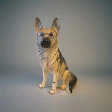 BESWICK Large Fireside Seated Alsatian Dog Figure Vintage #2410 - 34cm High