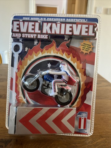 Evel knievel and stunt bike - and,
