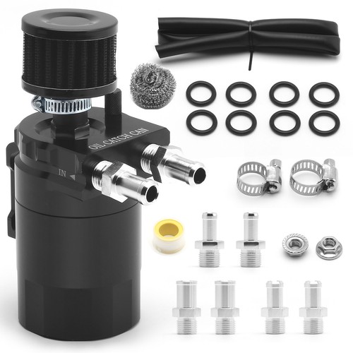 Black oil catch can - black,