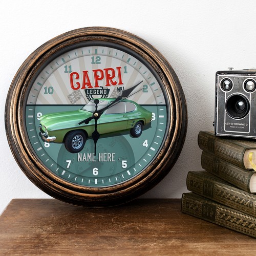 Personalised car clock ford - car,