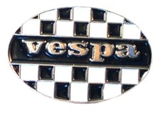 Vespa Checkboard Oval Metal