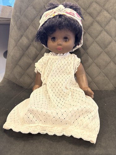 Vintage black doll plastic - black,