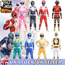 Power Rangers Cosplay Costume Jumpsuit kid Boys Girls Party Costume Halloween UK